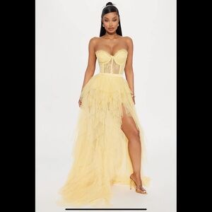 FASHION NOVA Anastasia Tulle Maxi Dress in size L